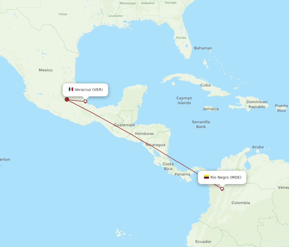 VER-MDE flight routes