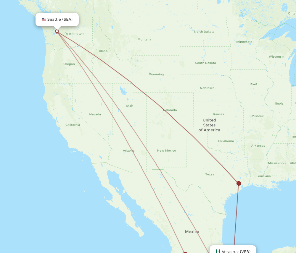 VER-SEA flight routes