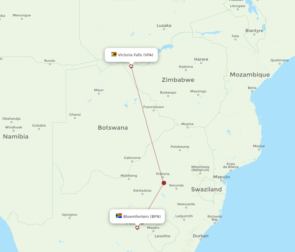 VFA-BFN flight routes