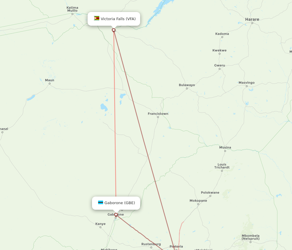 VFA-GBE flight routes