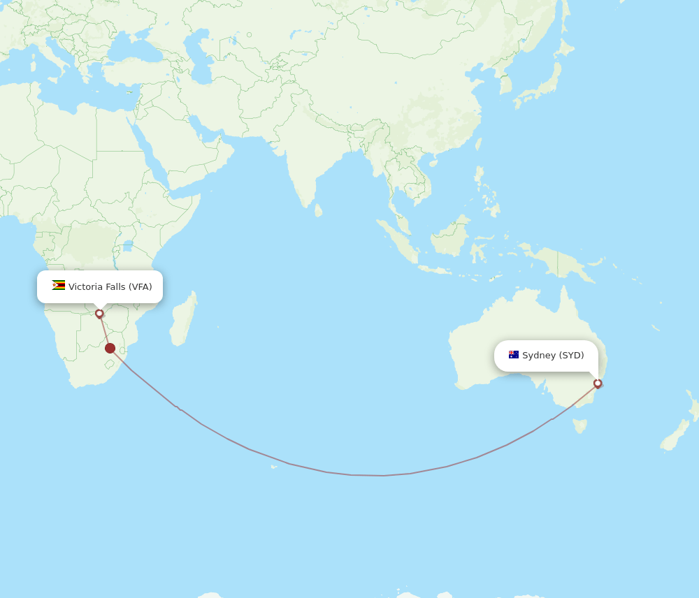 VFA-SYD flight routes
