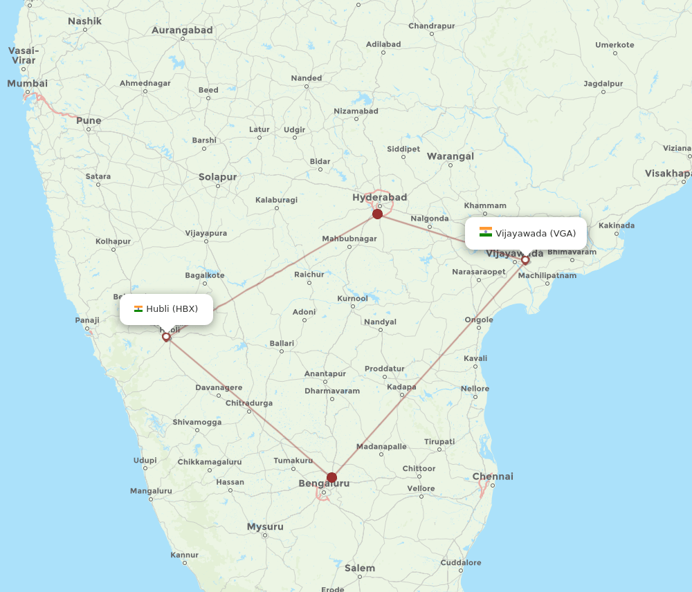 VGA-HBX flight routes