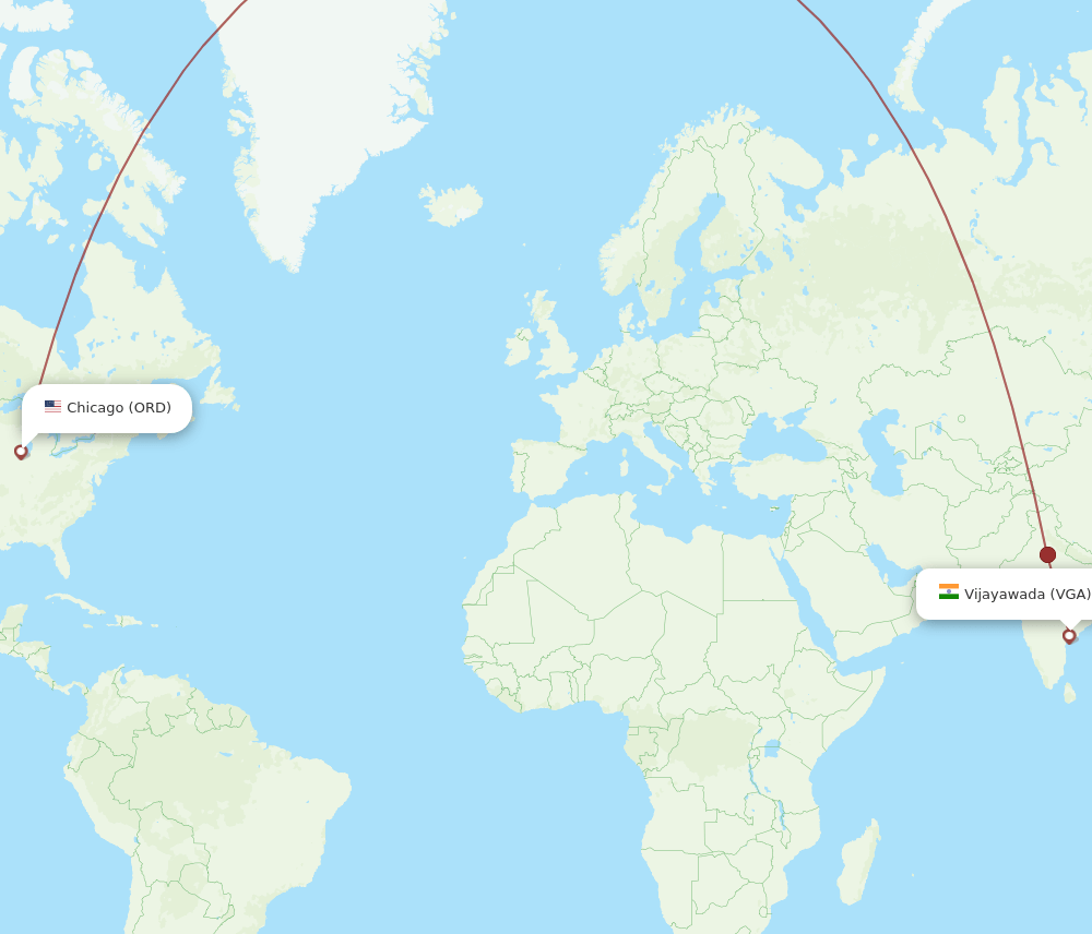 VGA-ORD flight routes