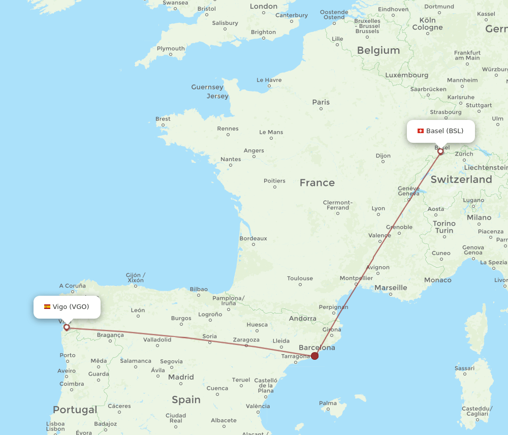 VGO-BSL flight routes