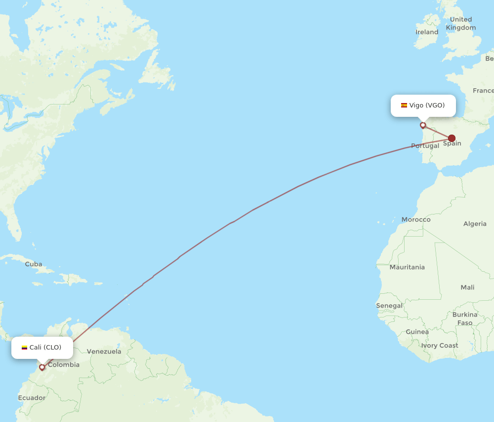 VGO-CLO flight routes