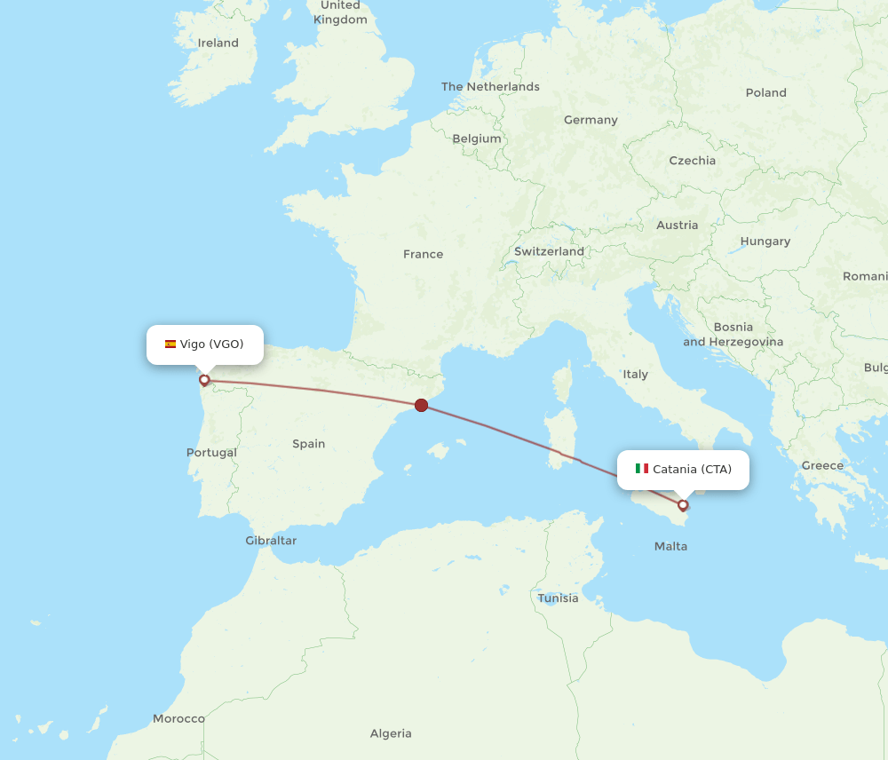 VGO-CTA flight routes