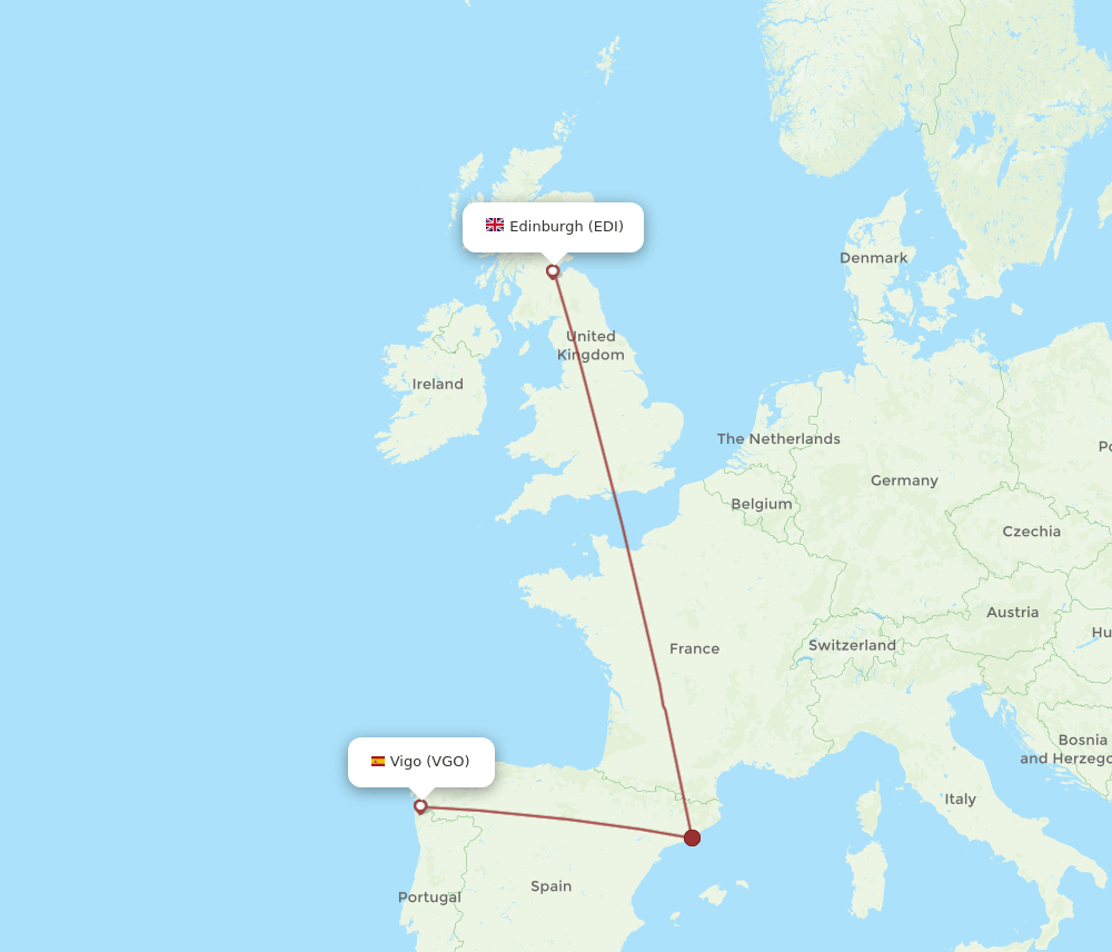 VGO-EDI flight routes