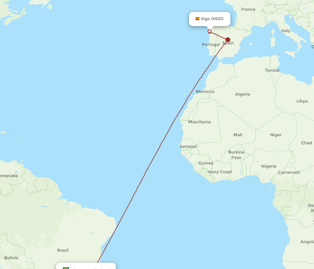 VGO-GIG flight routes