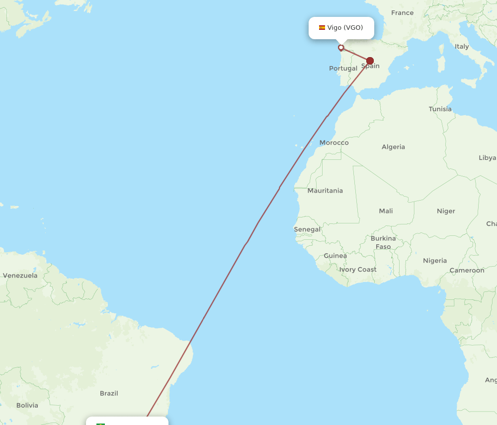 VGO-GRU flight routes
