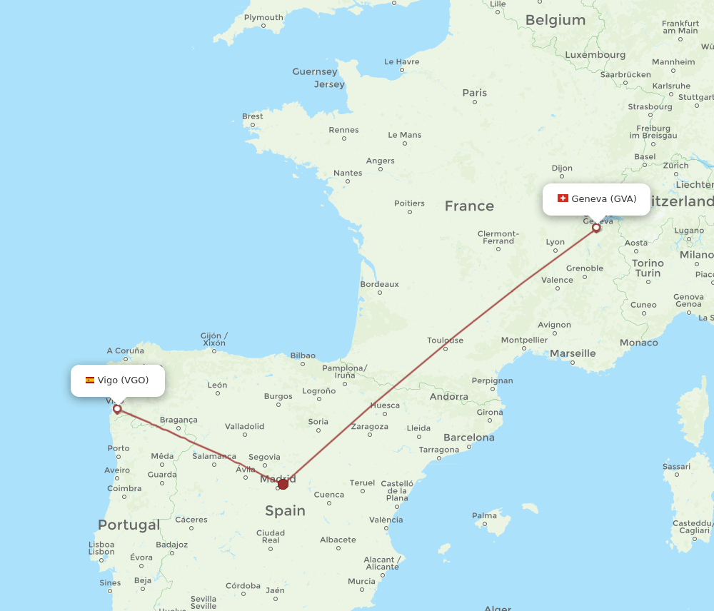 VGO-GVA flight routes