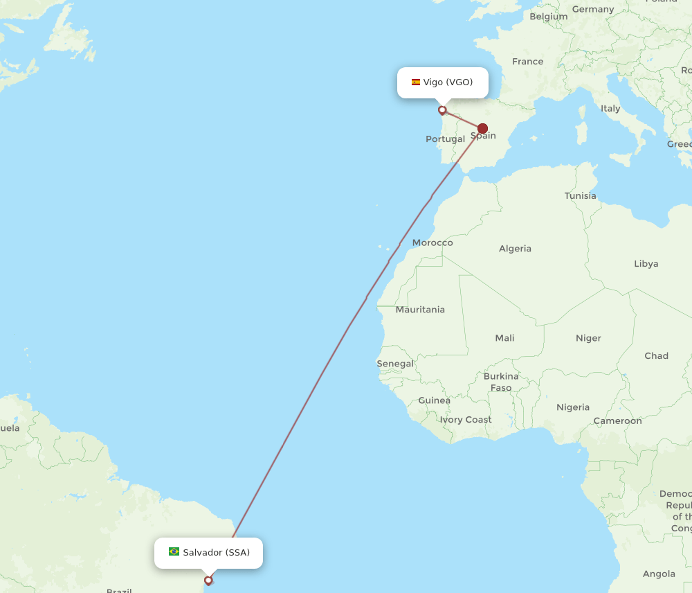 VGO-SSA flight routes