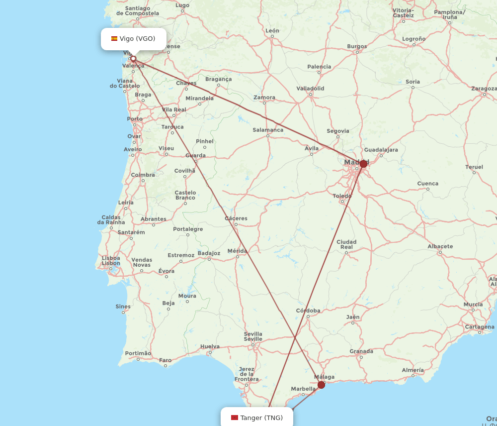 VGO-TNG flight routes