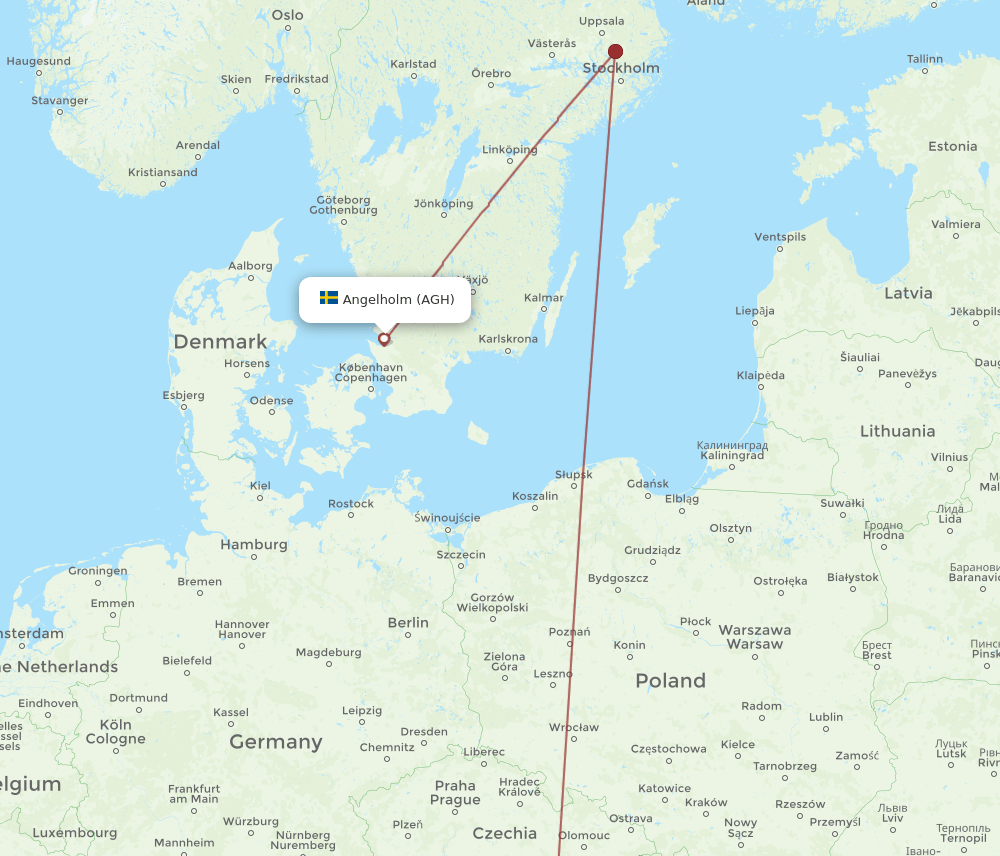 VIE-AGH flight routes