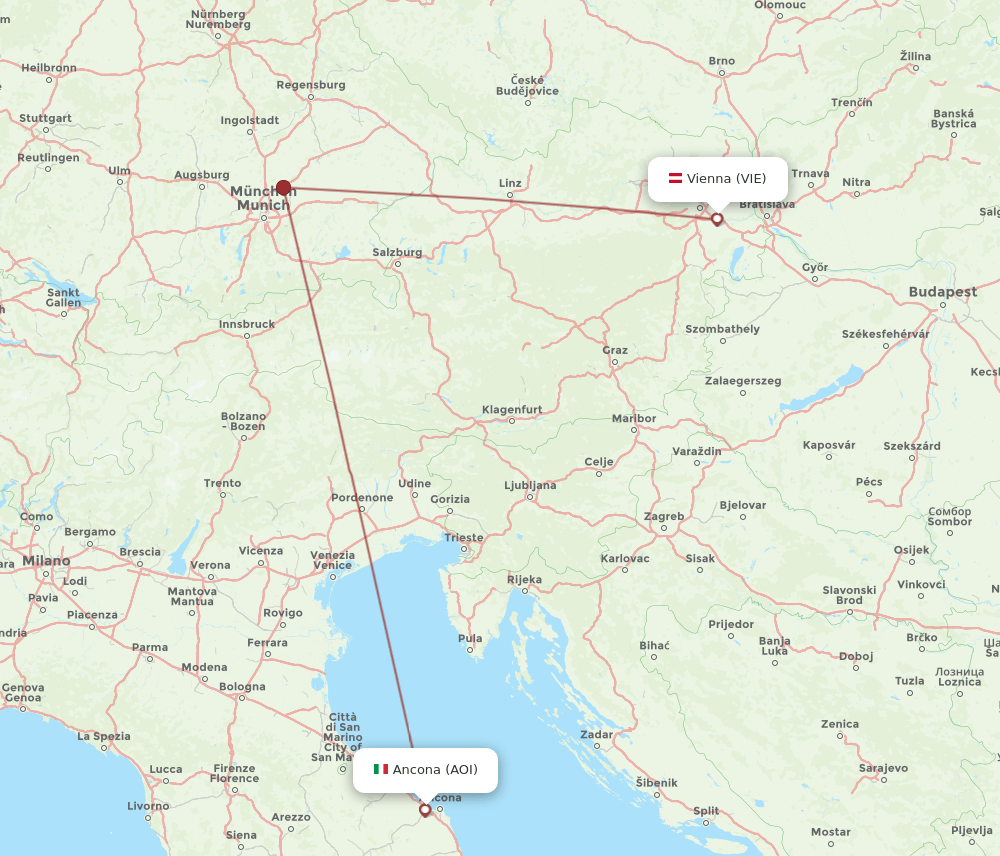 VIE-AOI flight routes