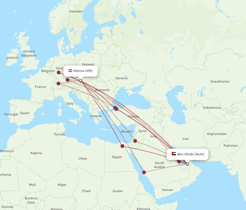 VIE-AUH flight routes