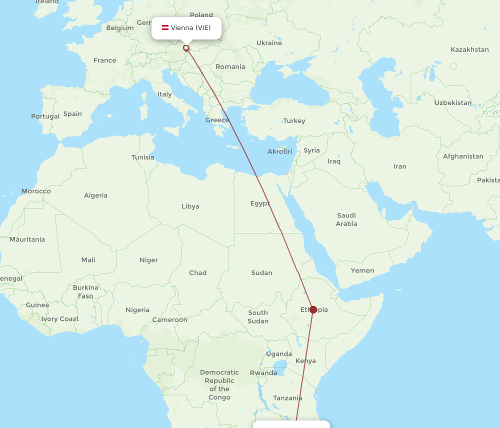 VIE-BLZ flight routes