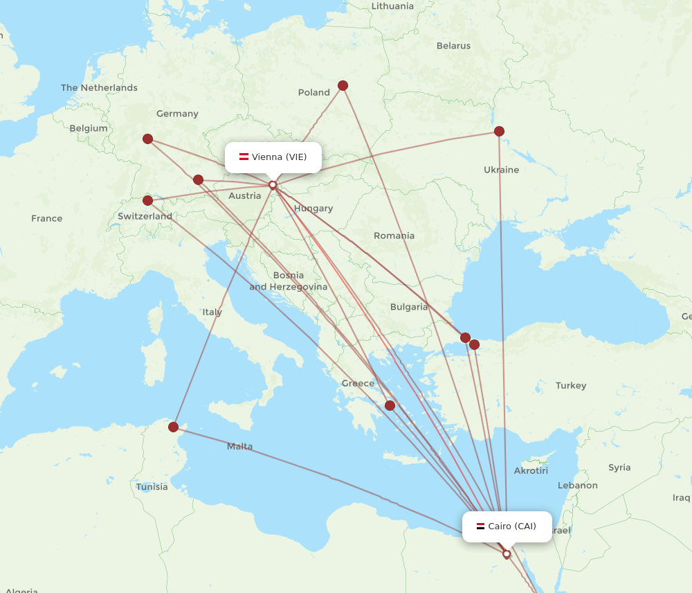 VIE-CAI flight routes