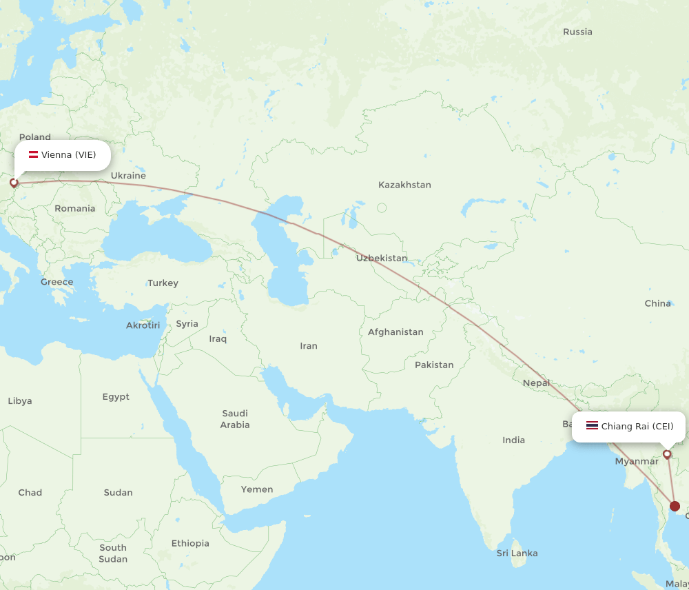 VIE-CEI flight routes