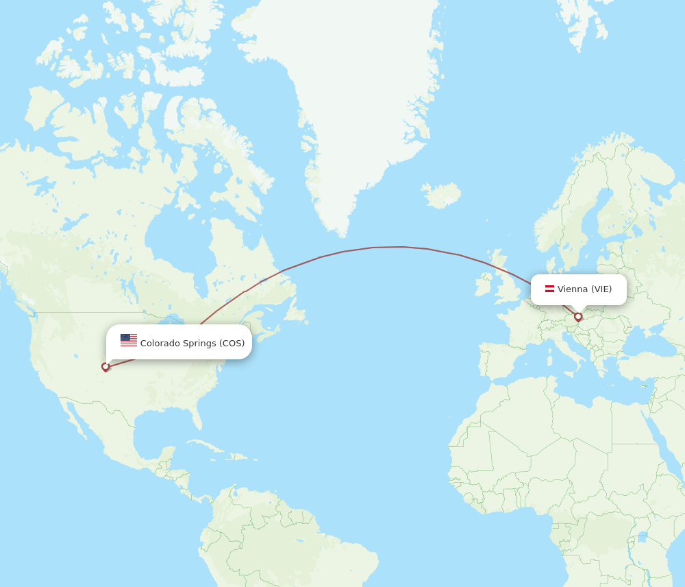 VIE-COS flight routes