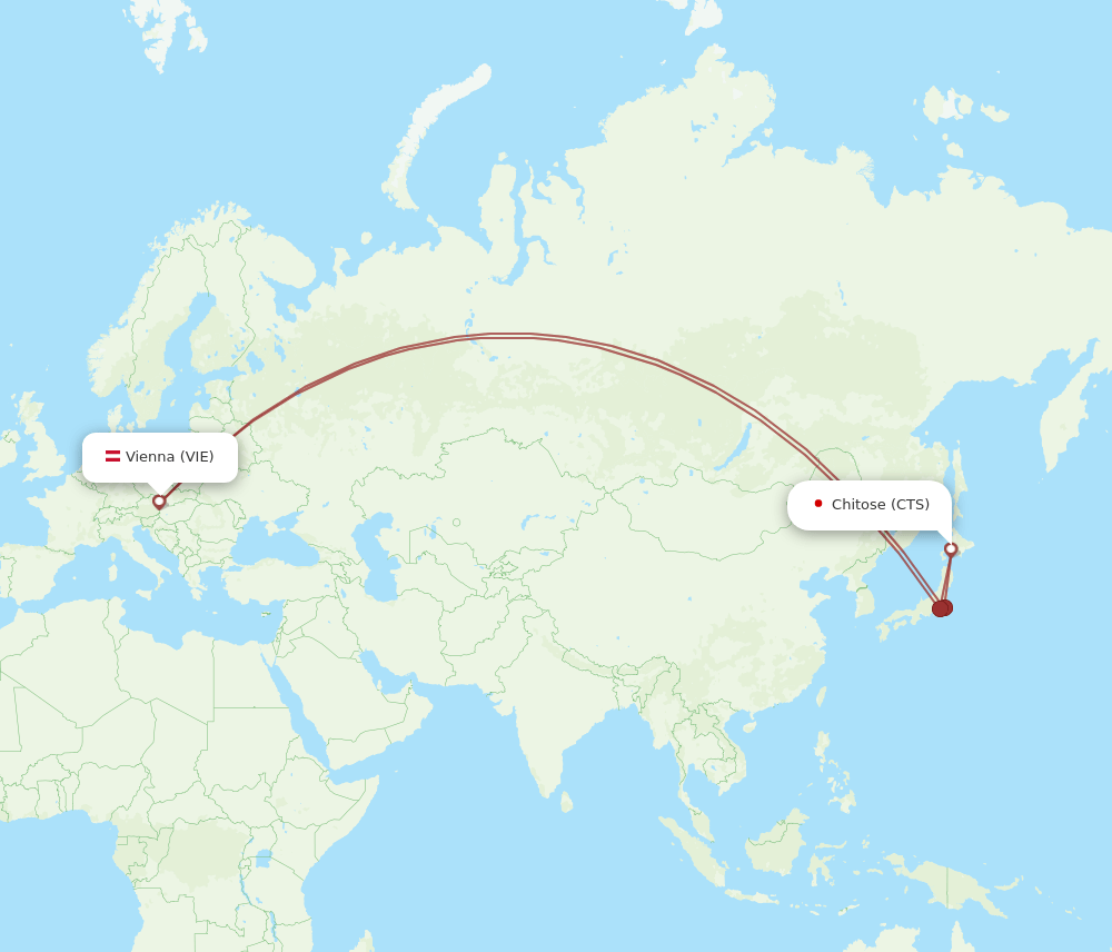 VIE-CTS flight routes