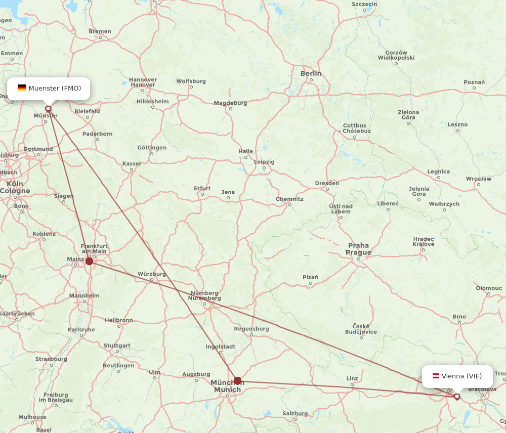 VIE-FMO flight routes