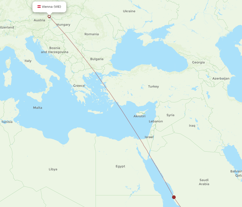VIE-GIZ flight routes