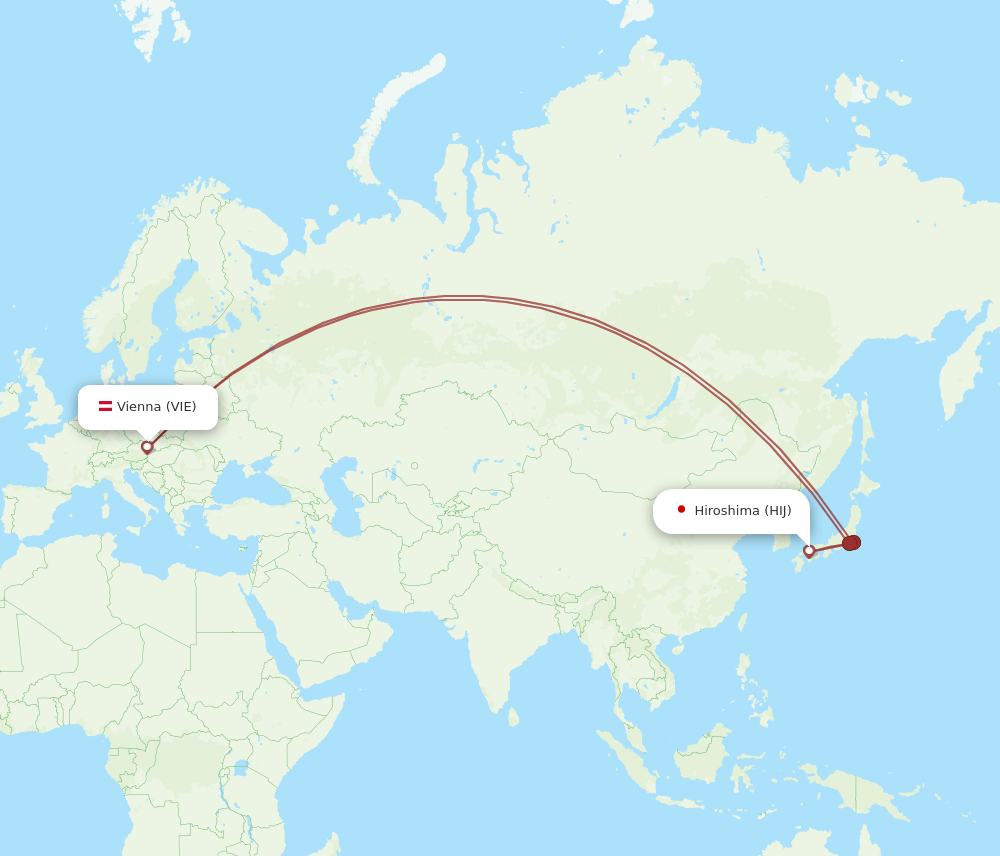 VIE-HIJ flight routes