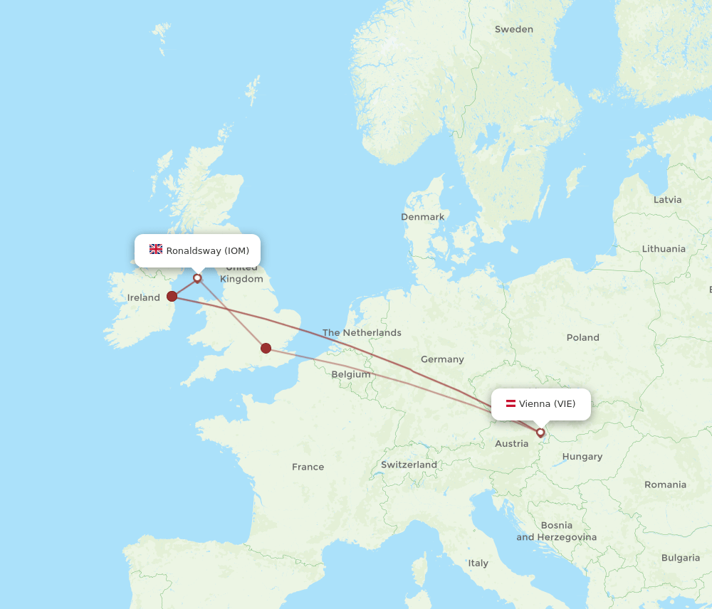 VIE-IOM flight routes