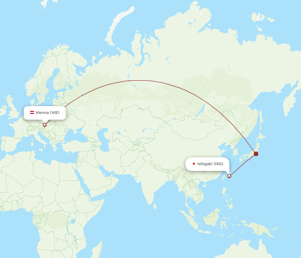 VIE-ISG flight routes