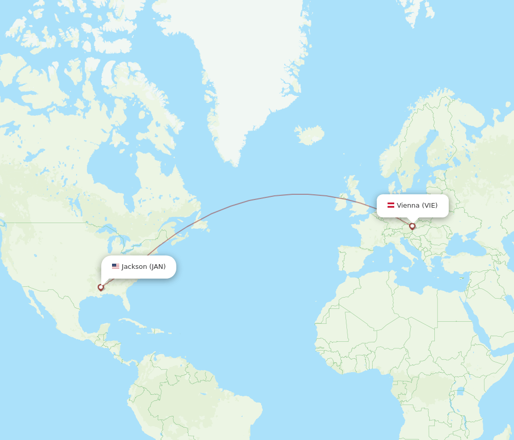 VIE-JAN flight routes