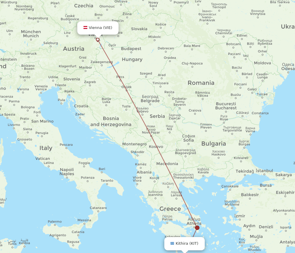VIE to KIT flights and routes map