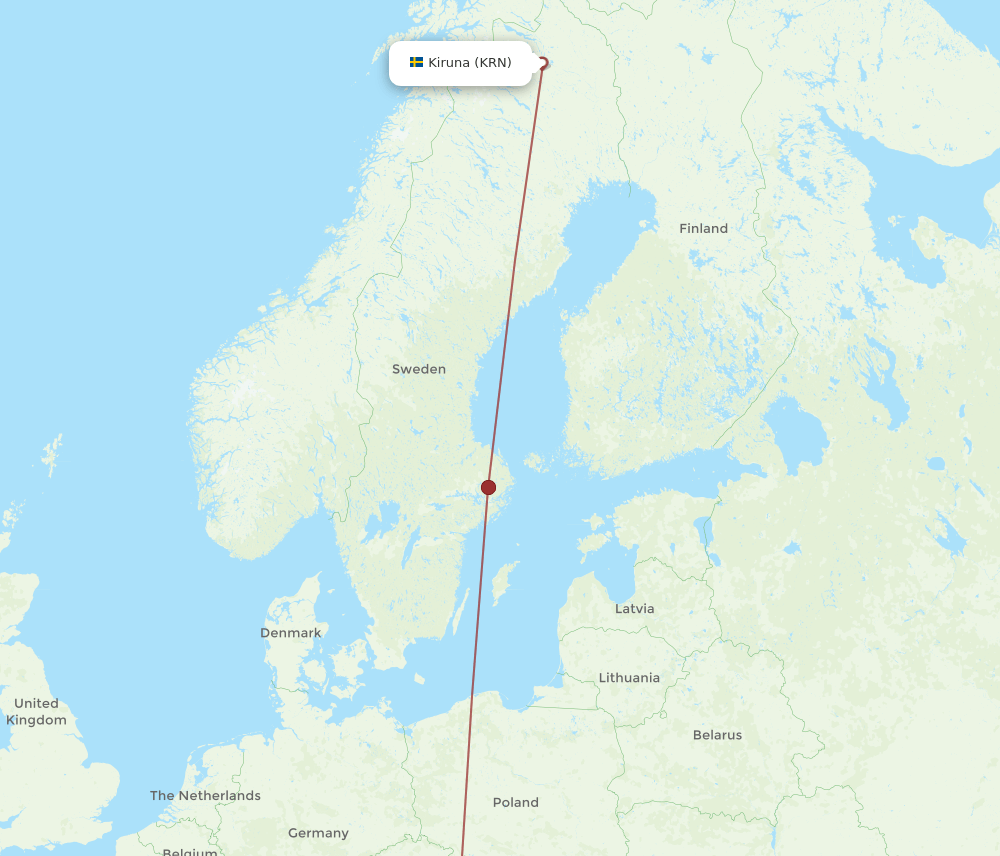 VIE-KRN flight routes