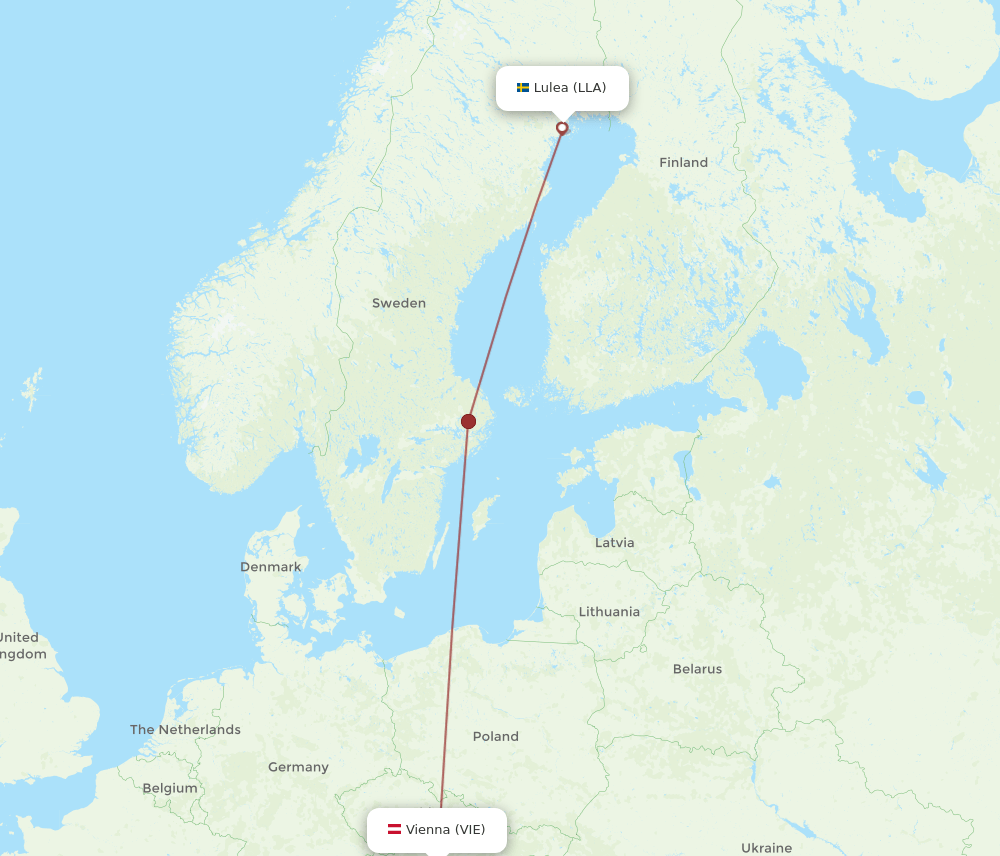 VIE-LLA flight routes