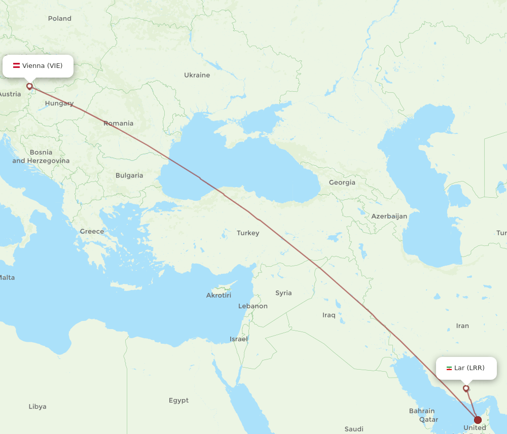 VIE-LRR flight routes