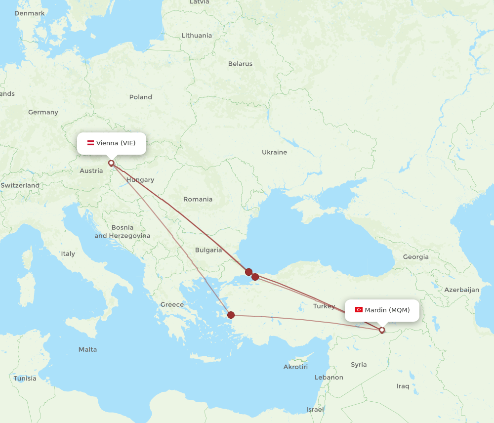 VIE-MQM flight routes