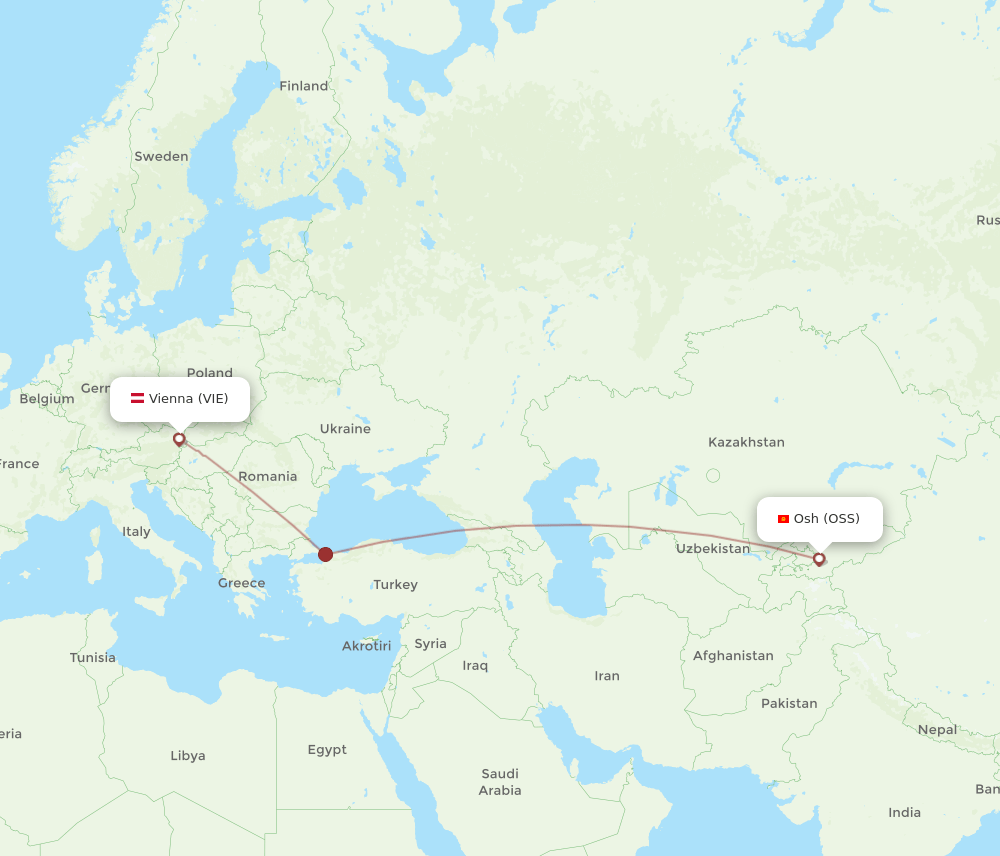 VIE-OSS flight routes