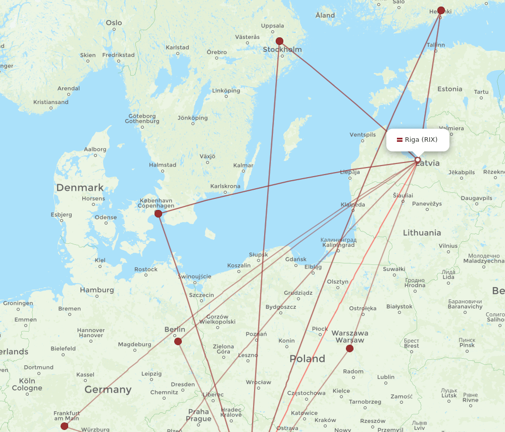 VIE-RIX flight routes