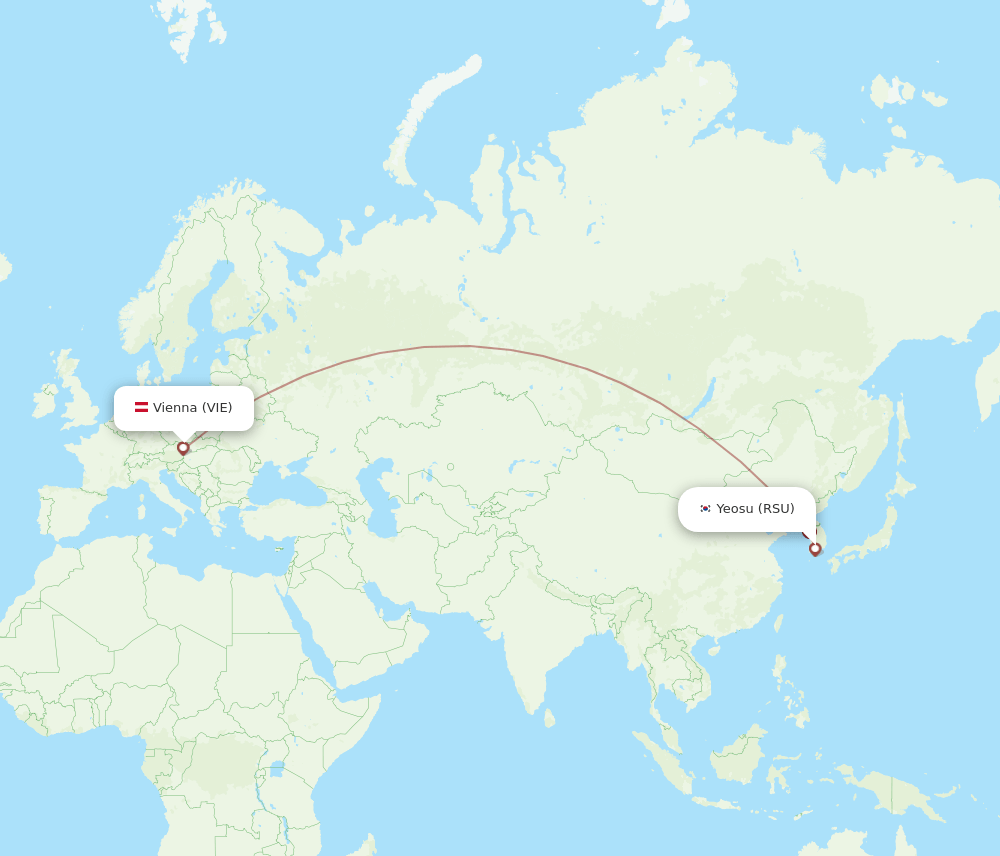 VIE-RSU flight routes
