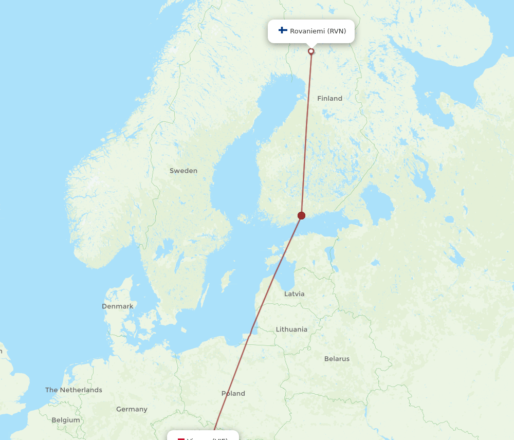 VIE-RVN flight routes