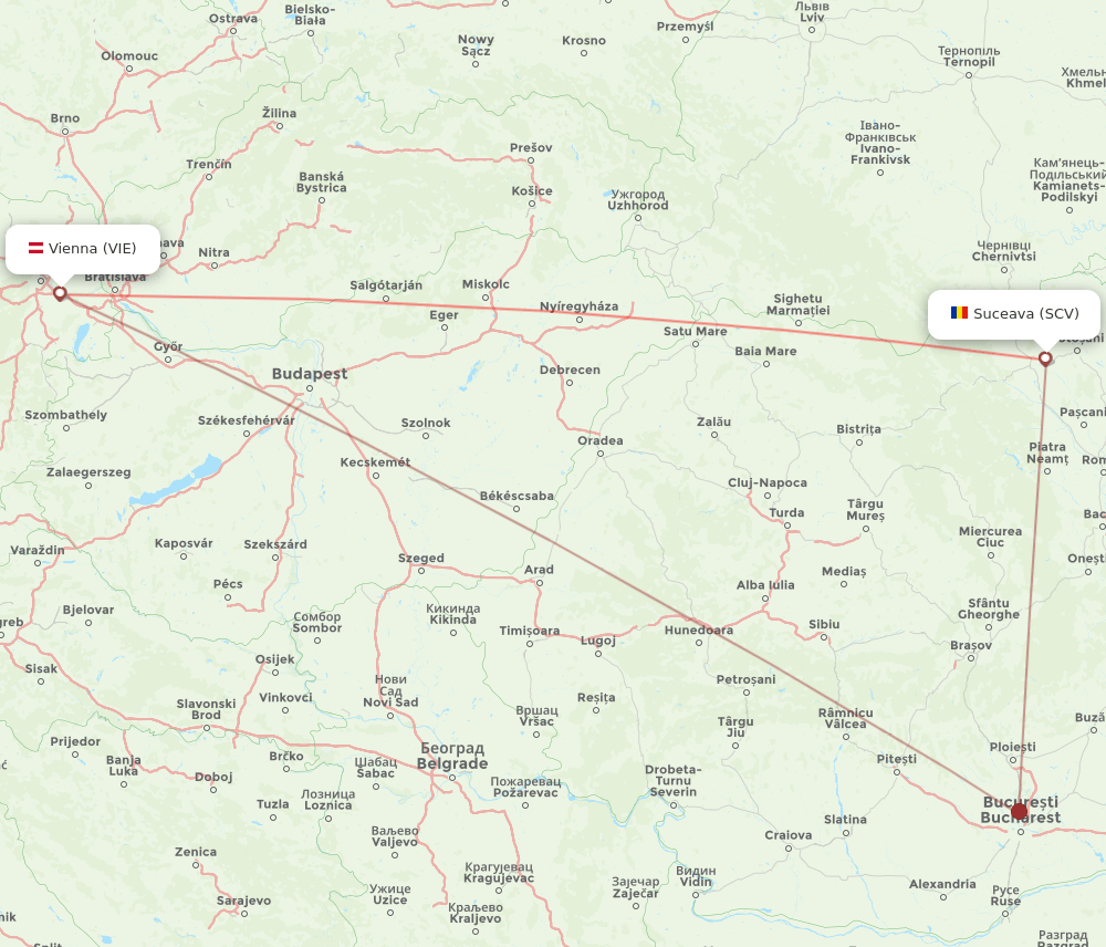 VIE-SCV flight routes