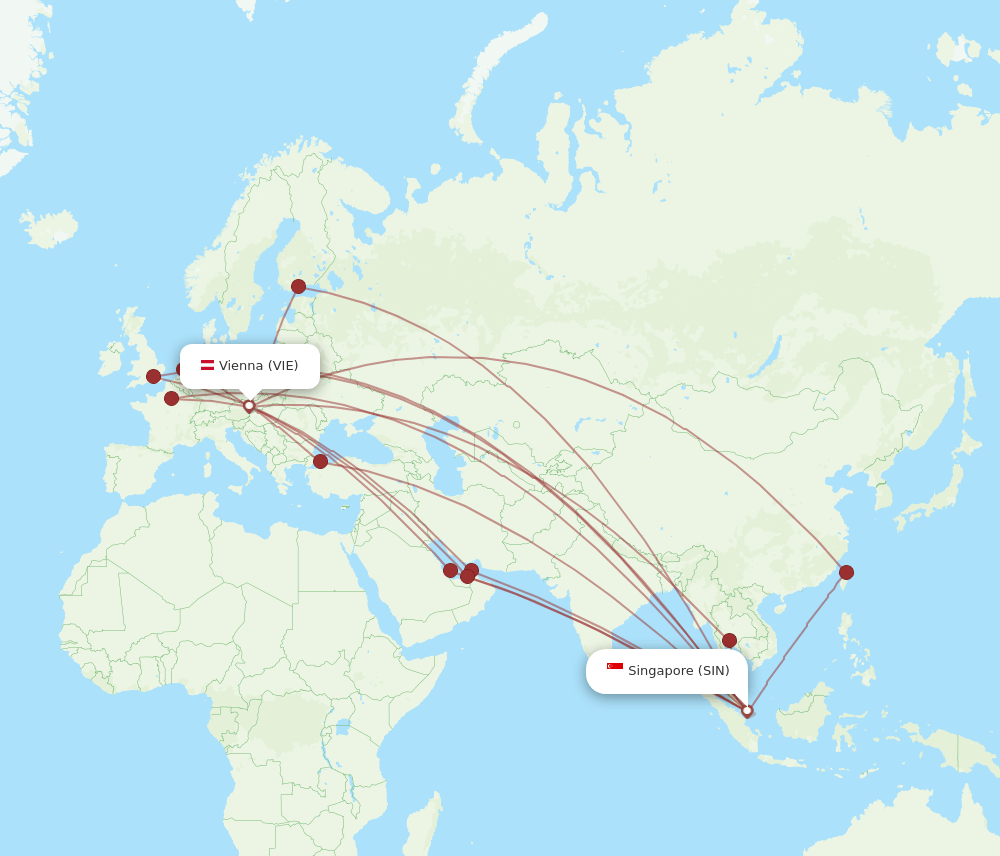 VIE-SIN flight routes