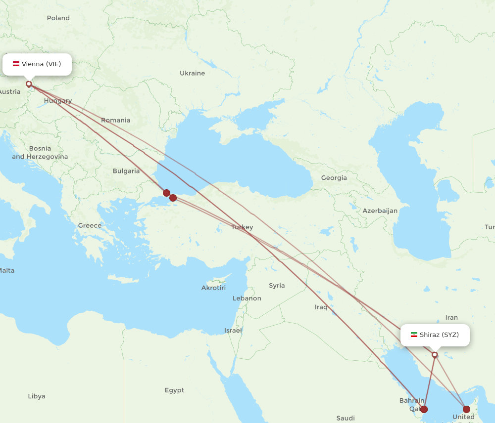 VIE-SYZ flight routes