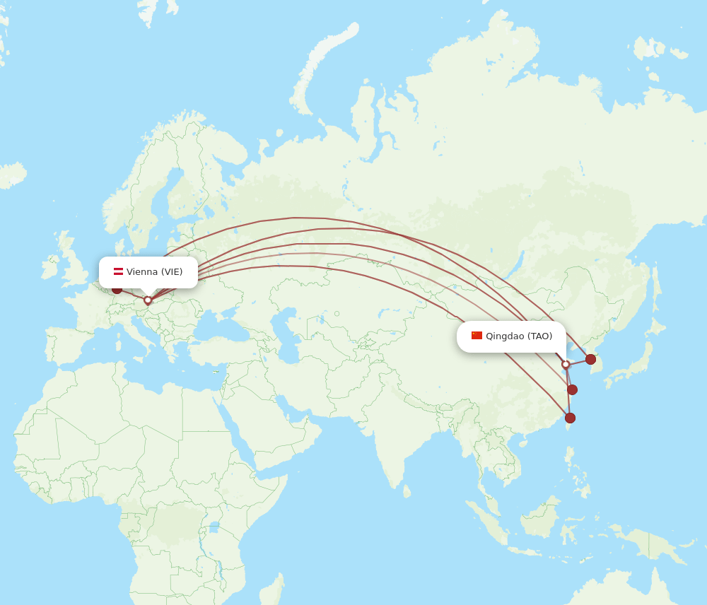 VIE-TAO flight routes