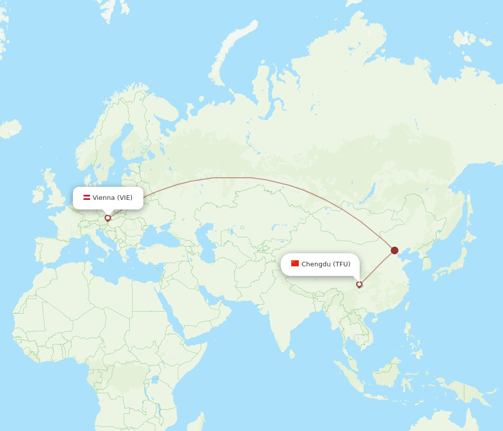 VIE-TFU flight routes