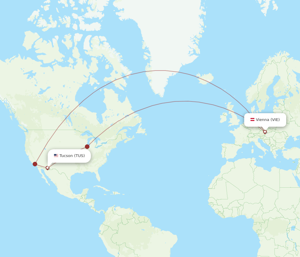 VIE-TUS flight routes