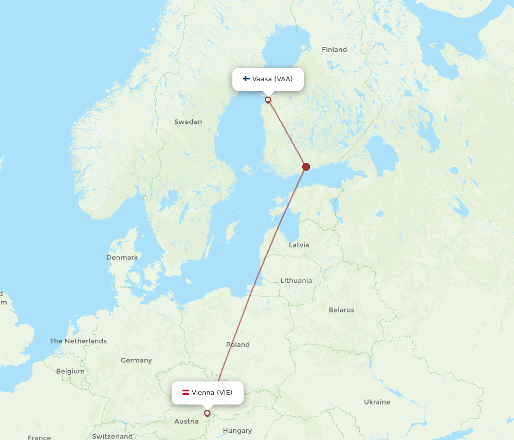 VIE-VAA flight routes