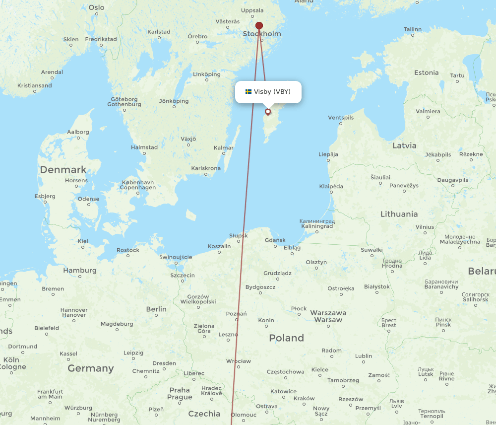 VIE-VBY flight routes