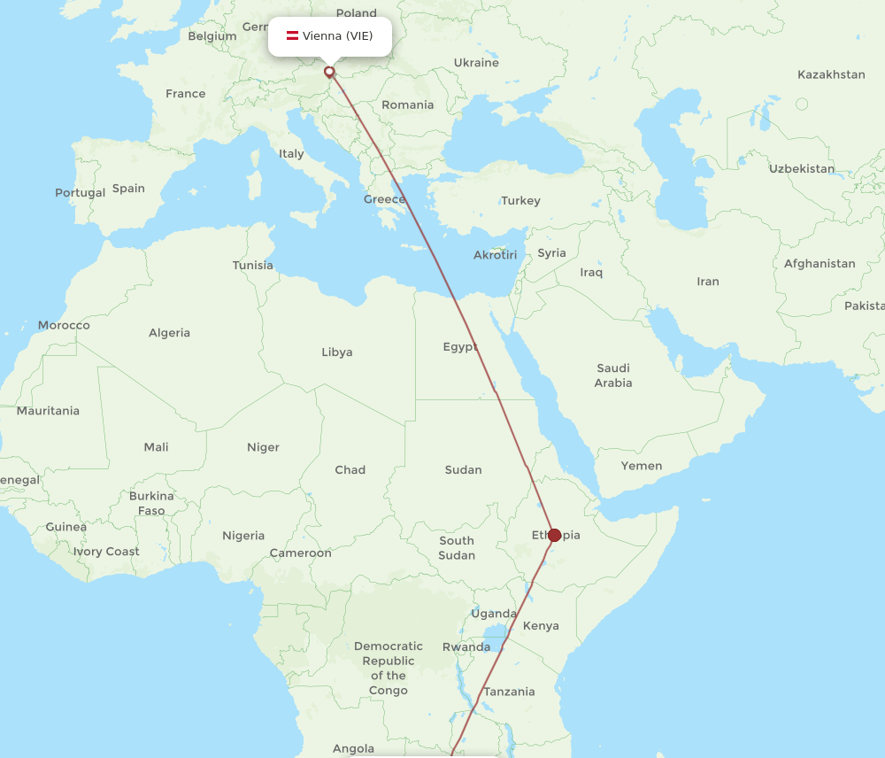 VIE-VFA flight routes