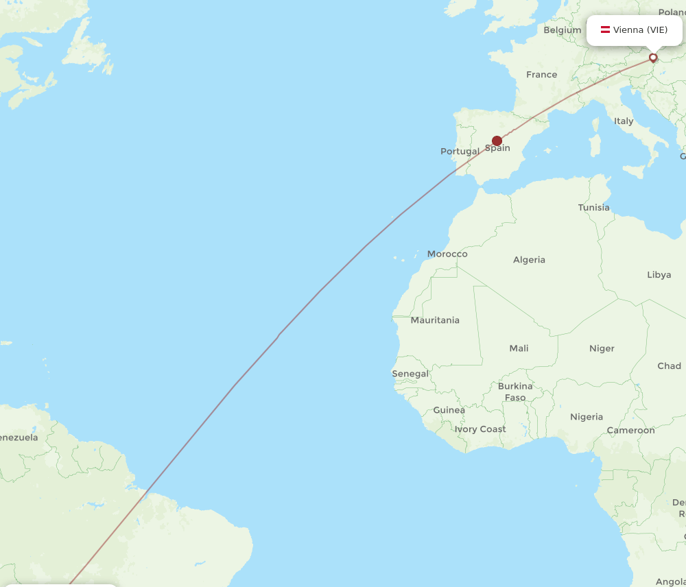 VIE-VVI flight routes