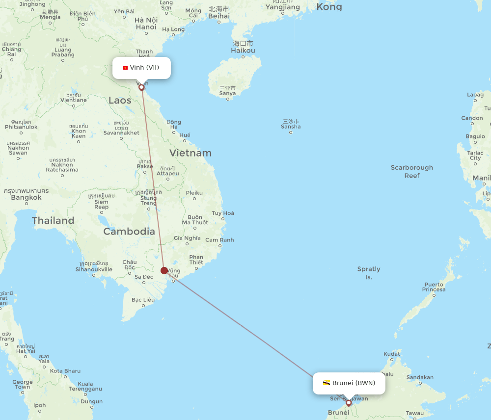 VII-BWN flight routes